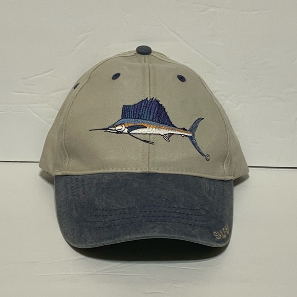 Sailfish Embroidery Flying Fisherman Baseball Hat - Picture 6 of 6